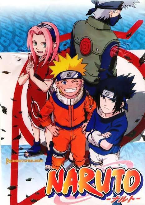 Naruto anime poster, a recommended intermediate-level anime for Japanese learners