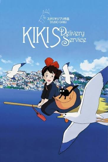 Kiki'\''s Delivery Service anime poster, a recommended beginner-level anime for Japanese learners